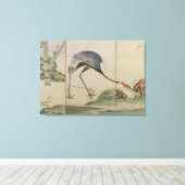 Kranen, pijnbomen en bamboe canvas afdruk (Insitu (Houten vloer))