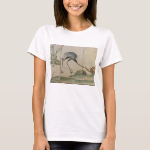 Kranen, pijnbomen en bamboe t-shirt