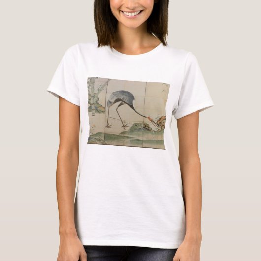 Kranen, pijnbomen en bamboe t-shirt (Voorkant)