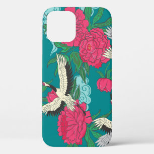 Kranen Pioenrozen: bloemafbeeldingen Case-Mate iPhone Case
