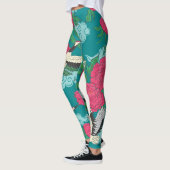 Kranen Pioenrozen:  bloemafbeeldingen Leggings (Links)