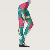 Kranen Pioenrozen:  bloemafbeeldingen Leggings (Rechts)