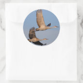 kranen ronde sticker (Tas)