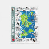 Kranen van de wereld fleece deken (Voorkant)