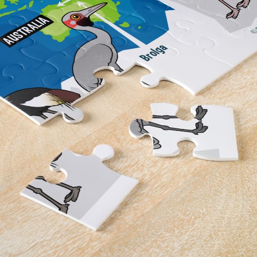 Kranen van de wereld legpuzzel (Zijkant)