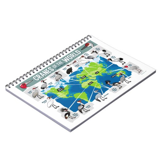 Kranen van de wereld notitieboek (Linkerzijde)