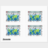 Kranen van de wereld rechthoekige sticker (Vel)