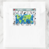 Kranen van de wereld rechthoekige sticker (Tas)