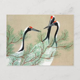 Kranen van Momoyogusa -Kamisaka Sekka -VintageArt Briefkaart