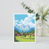 Kranjska Gora Slovenië reizen  illustratie Briefkaart (Staand voorkant)