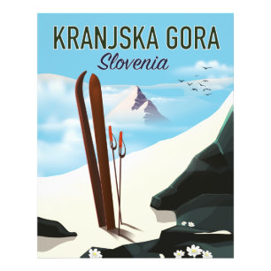 Kranjska Gora Slovenië ski-poster Foto Afdruk