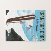 Kranjska Gora Slovenië ski-poster Legpuzzel (Horizontaal)
