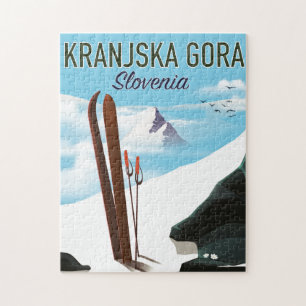 Kranjska Gora Slovenië ski-poster Legpuzzel