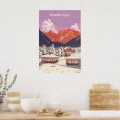 Kranjska Gora Slovenië Skigebied Reisposter Poster (Keuken)