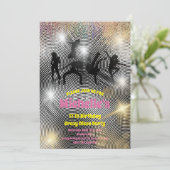 Kranke disco psychedelische verjaardag kaart (Staand voorkant)