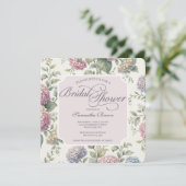 Kranken Bruidsboeket Met Hydrangea Bloemen Kaart (Staand voorkant)