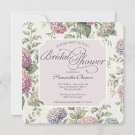 Kranken Bruidsboeket Met Hydrangea Bloemen Kaart