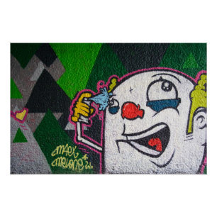 Krankjes met spuit kunnen graffiti poster