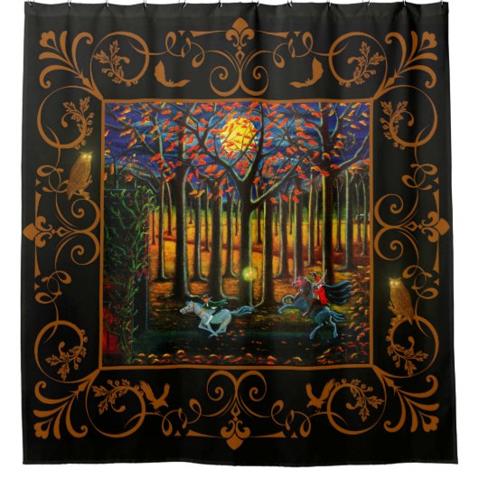 Krankloos Horseman-douchegordijn Douchegordijn (Voorkant)