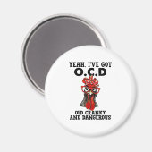 Kranky en gevaarlijke kip magneet (Voorkant / Achterkant)