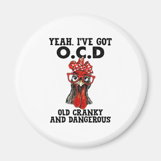 Kranky en gevaarlijke kip magneet (Voorkant)