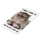 Kranky kat flexibele magneet, "Ik wil niet..." Magneet (Linkerzijde)