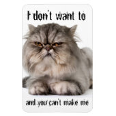 Kranky kat flexibele magneet, "Ik wil niet..." Magneet (Verticaal)