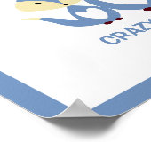 Krankzinnig als een vos, blauwe vos Burlap Poster (Hoek)