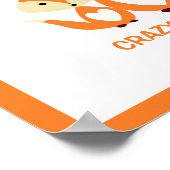 Krankzinnig als een vos, Oranje vos Burlap Poster (Hoek)