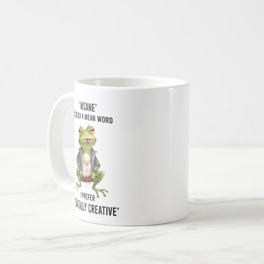 "Krankzinnig" Koffiemok (Voorkant links)