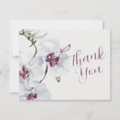 Krankzinnig witte orchideeën schilderen bedankkaar bedankkaart (Voorkant)