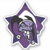 Krankzinnige Jester logo sticker (Voorkant)