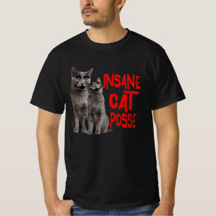 Krankzinnige kat posse circus kat choquerend hilar t-shirt
