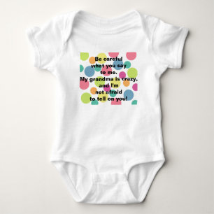 Krankzinnige Oma Baby T-shirt