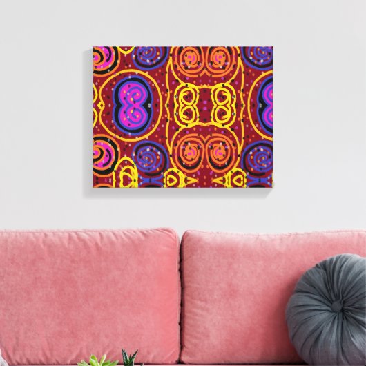 KRANKZINNIGE ROLLEN CANVAS AFDRUK (Insitu (Woonkamer))