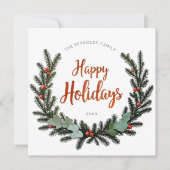 Krans 3 Foto Prettig Kerstfeest Kaart (Voorkant)