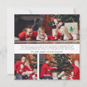 Krans 3 Foto Prettig Kerstfeest Kaart (Achterkant)