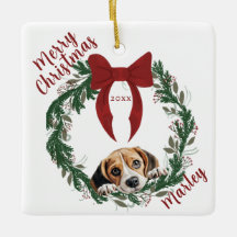  krans Beagle Dog Square Ornament