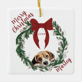 krans Beagle Dog Square Ornament