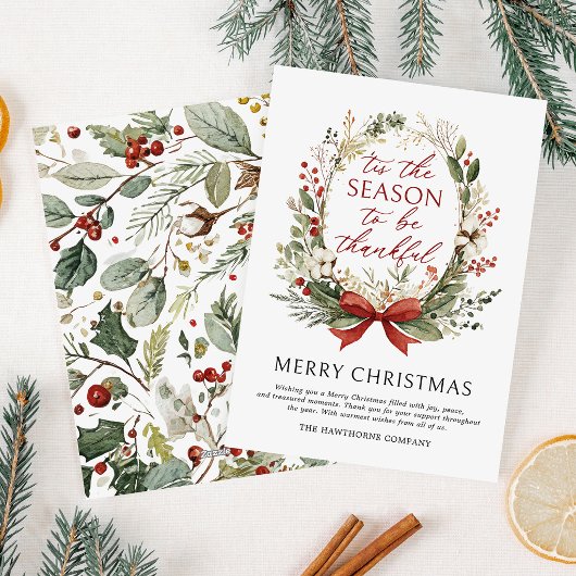 Krans Bedankings Zakelijke Kerstkaart