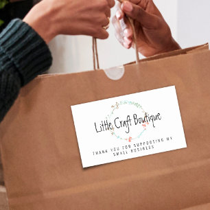 Krans Bedankt voor het steunen van mijn kleine bed Rechthoekige Sticker