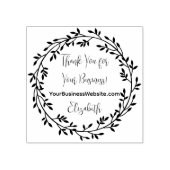 Krans Bedankt voor uw bedrijfswebsite naam Rubberstempel (Afrduk)