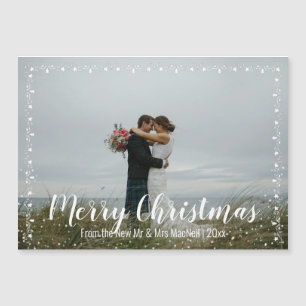 Krans Bijgesneden Kerst Foto 5 x 7 Magneetkaart