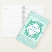  krans blauw groen wachtwoord boek / planner (Display)