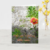 Krans bloem kaart om beter te worden (Gele Bloem)