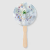 Krans Bloemen en grillige set van fans Handwaaier (Voorkant)