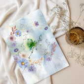 Krans Bloemen en grillige verjaardag uitnodiging