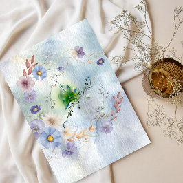 Krans Bloemen en grillige verjaardag uitnodiging