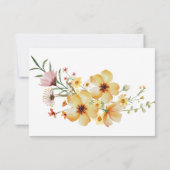 Krans Boho Wildflower Baby shower Dank u kaart (Achterkant)