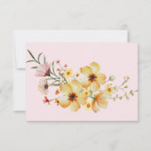 Krans Boho Wildflower Baby shower Dank u kaart (Achterkant)